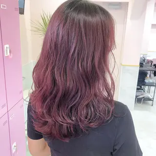 セミロング カラー ヘアアレンジ 透明感カラー× レイヤーカット✨高梨のヘアスタイル