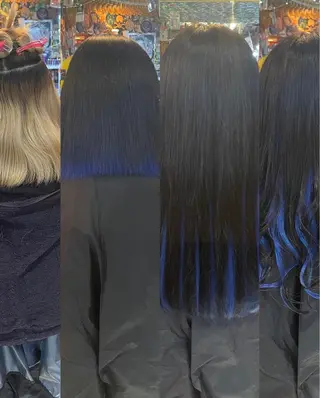 ショート カラー ヘアアレンジ 🌈派手髪エクステ ブレイズ🌈ひろとのヘアスタイル