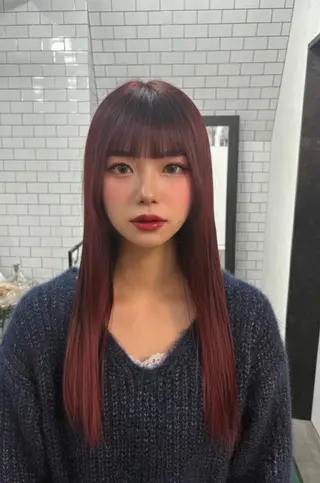 ロング カラー カラーモデル　広島市 legareリン🧸のヘアスタイル