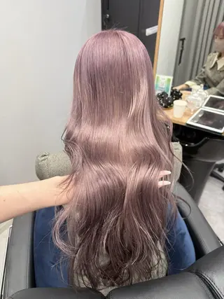ロング ハイトーン×艶カラー 🤍MIZUKIのヘアスタイル