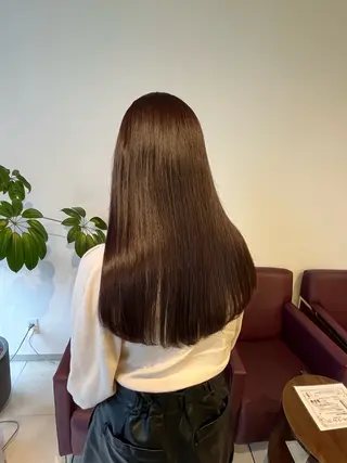 セミロング カラー パーマ ヘアアレンジ ちひろ /似合わせカラーのヘアスタイル