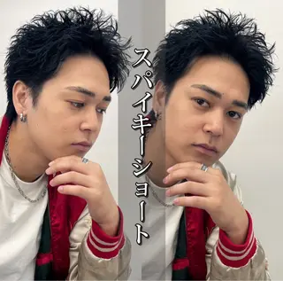 ショート カラー パーマ メンズ 亀井隆汰/メンズ専門 パーマ特化美容師のヘアスタイル