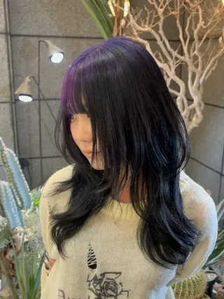 セミロング カラー 🥇メンズパーマ /縮毛矯正/木村神心のヘアスタイル