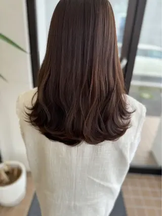 セミロング カラー BENI仙台鈎取/ 池田佳穂のヘアスタイル