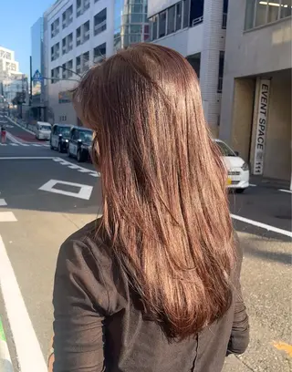 セミロング カラー 山崎/ボブ縮毛矯正 レイヤー髪質改善のヘアスタイル