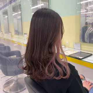 セミロング カラー ヘアアレンジ mai🍑暖色カラー /レイヤー💖のヘアスタイル