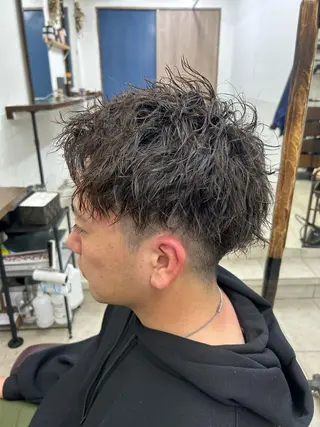 パーマ メンズ ダブルスキルエクステ /羽エクステ白石宇由のヘアスタイル