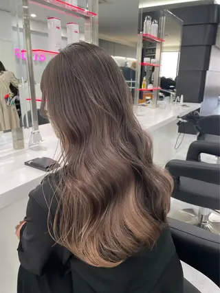 セミロング カラー 渋谷人気1位✨カラー 縮毛、髪質改善のヘアスタイル