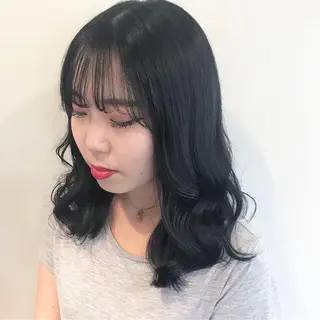 セミロング カラー 烏丸韓国ヘア🇰🇷 ayaka🎀のヘアスタイル