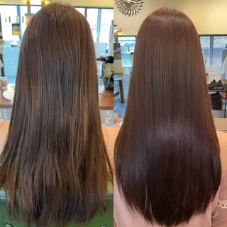 ロング 髪質改善縮毛矯正 専門店のヘアスタイル