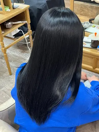 ロング 縮毛矯正⚡️カラー いいじまのヘアスタイル