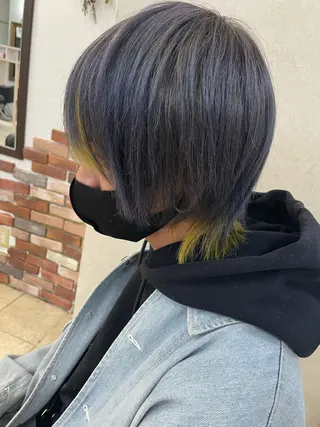 ショート カラー ヘアアレンジ メンズ 🦋高瀬寛菜🦋 韓国/ブリーチのヘアスタイル