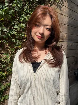 カラー 透明感カラー/海外風 レイヤー/mao🗽のヘアスタイル