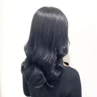 ミディアム カラー ブリーチ縮毛矯正加藤 赤み無し透明感ヘアのヘアスタイル