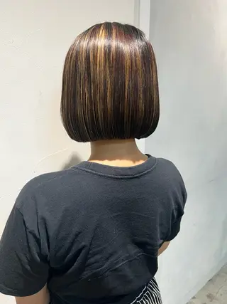 ミディアム カラー 久保 嗣温のヘアスタイル