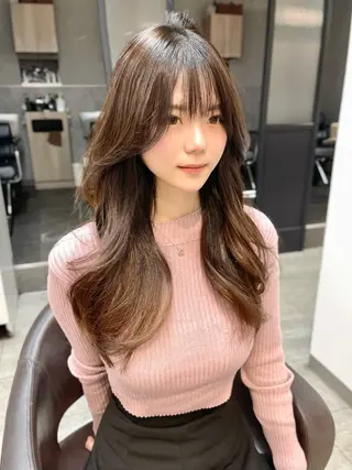 ロング 韓国風レイヤー ショート/犬塚 優介のヘアスタイル