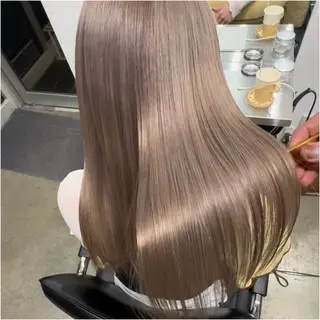 セミロング カラー 圧倒的なケアブリーチ /髪質改善🩵松田のヘアスタイル