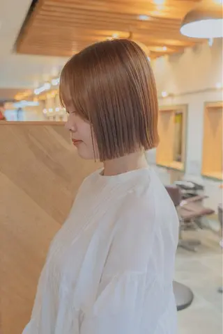 ショート カラー 【ボブ】縮毛矯正/ 船橋駅5分/鈴木杏美のヘアスタイル