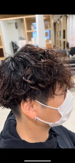 ショート パーマ 心斎橋メンズサロン リベルテグリットのヘアスタイル