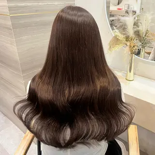 ロング カラー 🦋Yui🦋透明感 /ベージュ/Wカラーのヘアスタイル