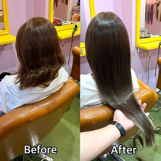 ロング シール＋ちび編み込み エクステ梅田🐨のヘアスタイル