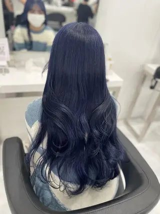 カラー ロング 💙ハイトーン韓国風 色白ヘア💙manaのヘアスタイル