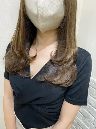 ロング カラー きむえり/髪質改善 /うねり広がり改善のヘアスタイル