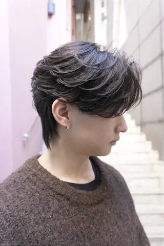 ショート パーマ メンズ 湖城 恵吾のヘアスタイル
