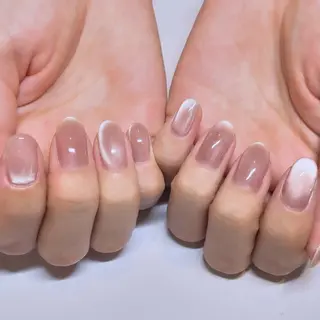 ネイル Rika🌼 シンプル•マグネットのネイルデザイン