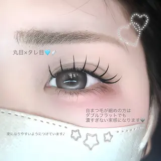 マツエク・マツパ 🩶LED＆ダブル フラットRAN🪽のマツエク・マツパデザイン