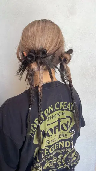 カラー ヘアアレンジ ハイトーン/暖色 カラー/maoのヘアスタイル