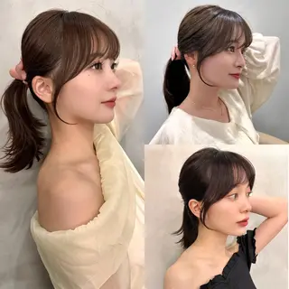 ミディアム レイヤー縮毛矯正 ささきすずね💗のヘアスタイル