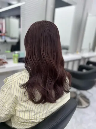 セミロング カラー 💖似合わせカラー レイヤー💖縮毛矯正のヘアスタイル