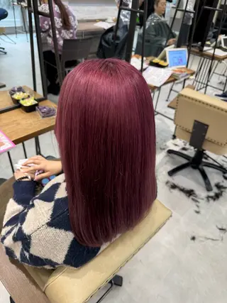 ロング カラー ブリーチなしwカラー /艶カラー/oukaのヘアスタイル