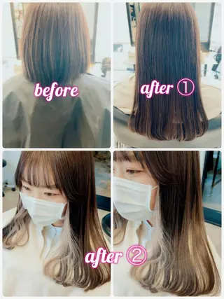 ミディアム カラー 神山 昌子のヘアスタイル