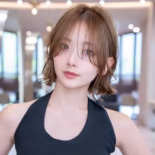 ミディアム 原宿/韓国/髪質改善 /レイヤー/ボブのヘアスタイル