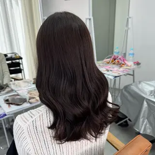 セミロング カラー ヘアアレンジ ブリーチなしカラー /新百合ヶ丘/安形翔のヘアスタイル