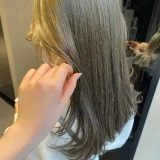 ミディアム カラー ヘアアレンジ 韓国ヘア┊︎レイヤー ┊︎haruka🌙のヘアスタイル