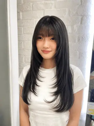 ロング ❤︎韓国レイヤー❤︎ アカリのヘアスタイル