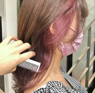 セミロング カラー パーマ ヘアアレンジ メンズ キッズ stylist 🌸 kana.のヘアスタイル