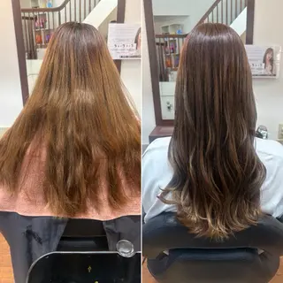 ロング MOLLASALON 浅香山店所属・髪質改善カラー 縮毛矯正🤍辻桃加のヘアスタイル