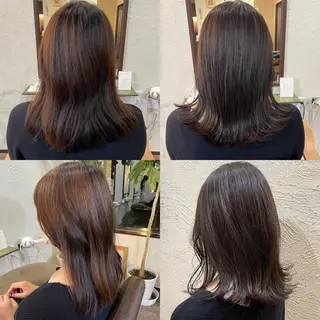 ミディアム カラー 箱守 さやかのヘアスタイル