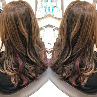 セミロング 縮毛矯正/髪質改善 継続する美髪のヘアスタイル