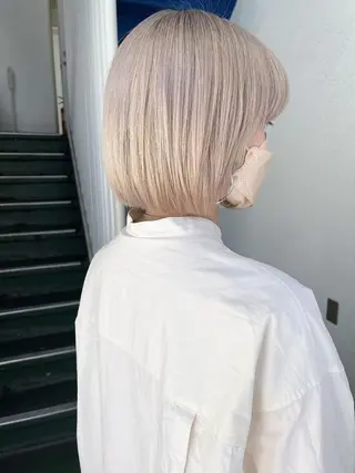 ミディアム カラー パーマ ヘアアレンジ メンズ ハイトーン/レイヤー 🌸さくらのヘアスタイル