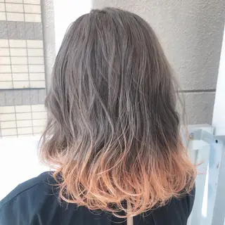 セミロング カラー 岩谷/ブリーチ 🪽透明感カラーのヘアスタイル