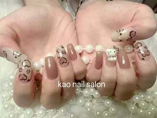 ネイル kao nail マグネット/長さだしのネイルデザイン