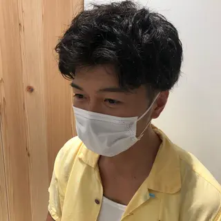 ショート カラー パーマ ヘアアレンジ メンズ パーソナルカラー合わ せたカラー🤍なつみのヘアスタイル