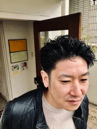 ショート パーマ メンズ takk design labのヘアスタイル