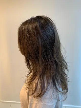 セミロング カラー パーマ ヘアアレンジ 加藤 綾華のヘアスタイル