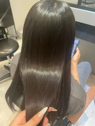 ロング 縮毛矯正/韓国ヘア レイヤー/そらのヘアスタイル